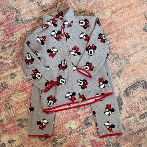 Gray Minnie Mouse Fleece Sweatsuit Set